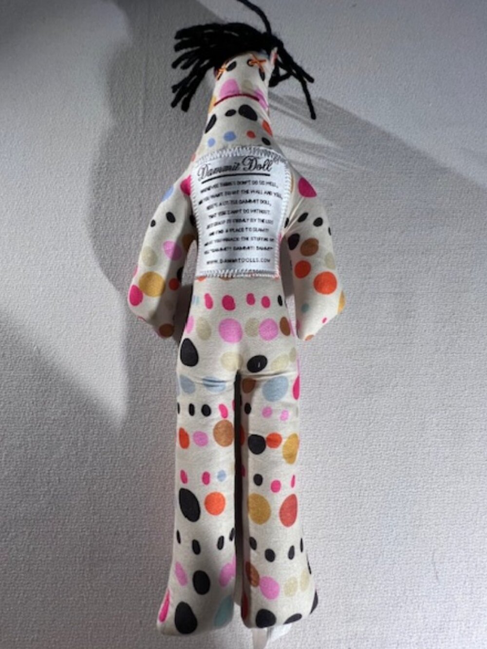 DAMMIT DOLL stress frustration relief therapeutic tool gag gift novelty polkadot